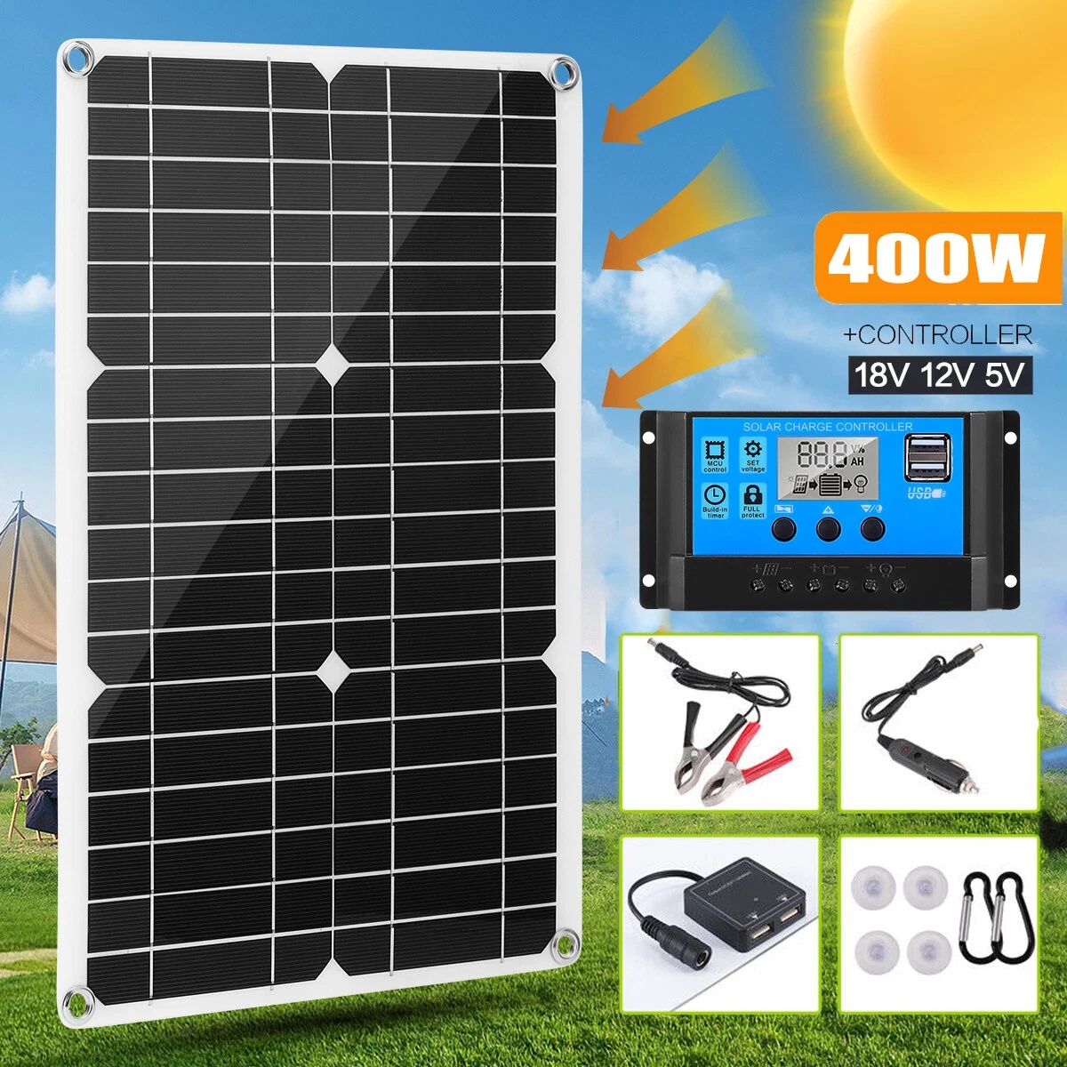 Rv Solar Kit 400W - Комплект полугибких солнечных панелей 400 Вт
