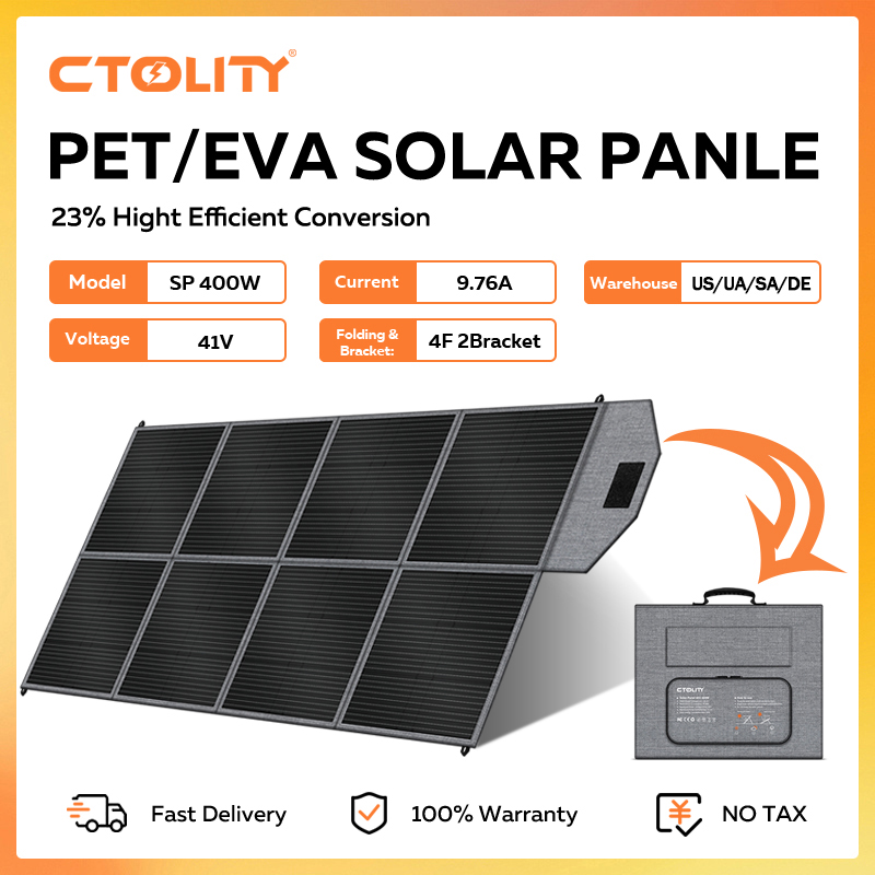 Rv Solar Kit 400W - Портативный солнечный комплект CTOLITY 400W: Складная