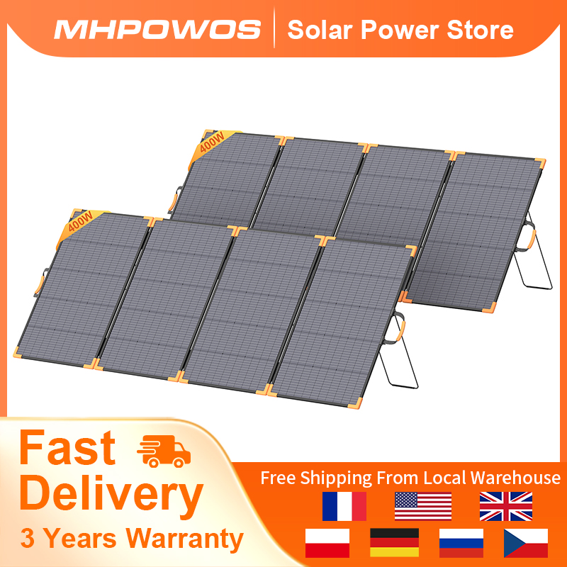 Rv Solar Kit 400W - Портативная солнечная панель MHPOWOS 400W, двусторонняя,