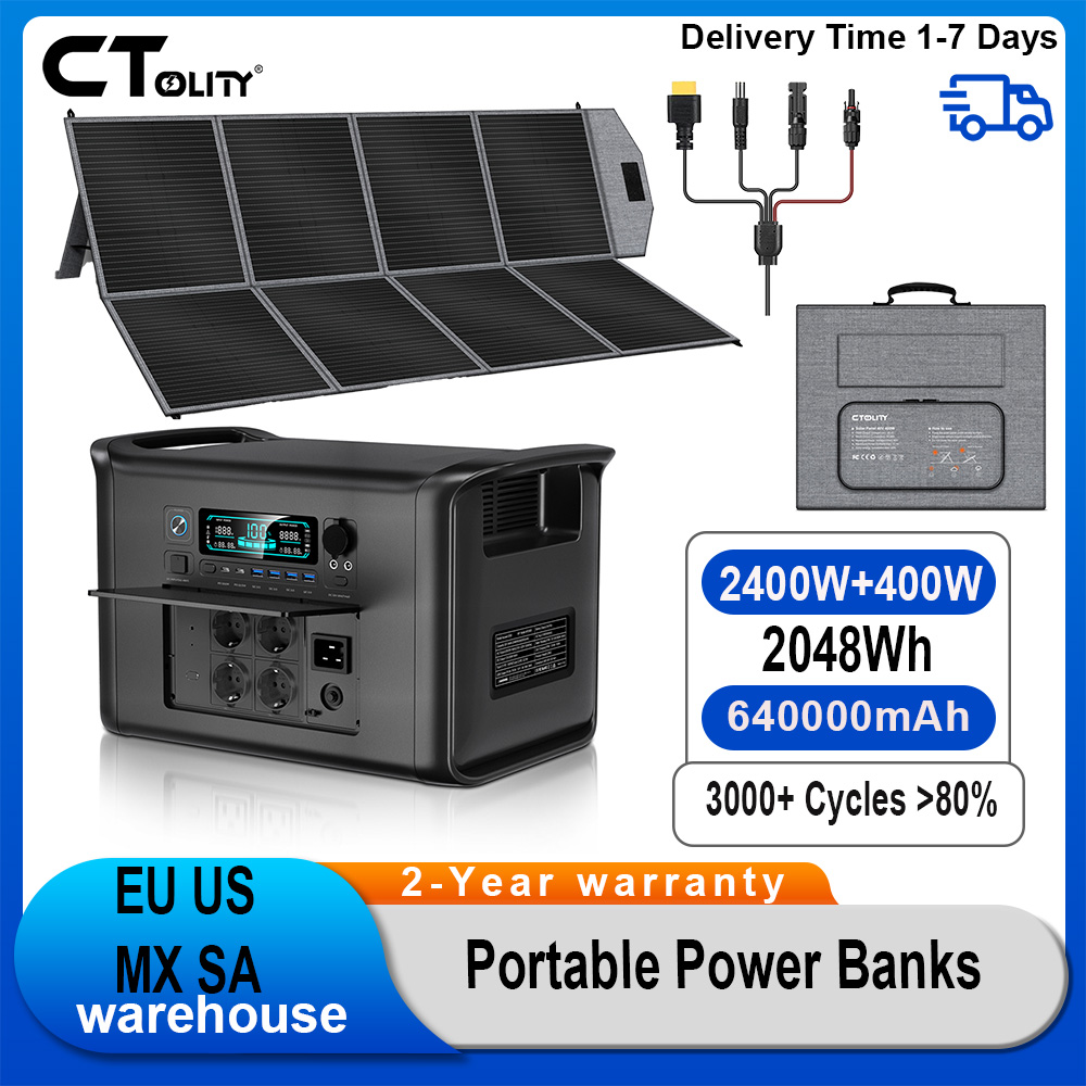 Rv Solar Kit 400W - Портативная мобильная электростанция CTOLITY AP2000 2400W