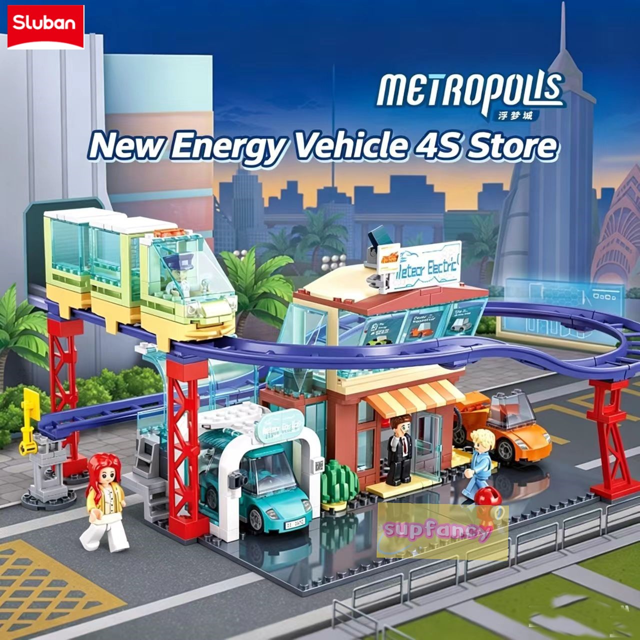 Renewable Energy Kids - Конструктор Sluban 379 деталей: Городской пейзаж,