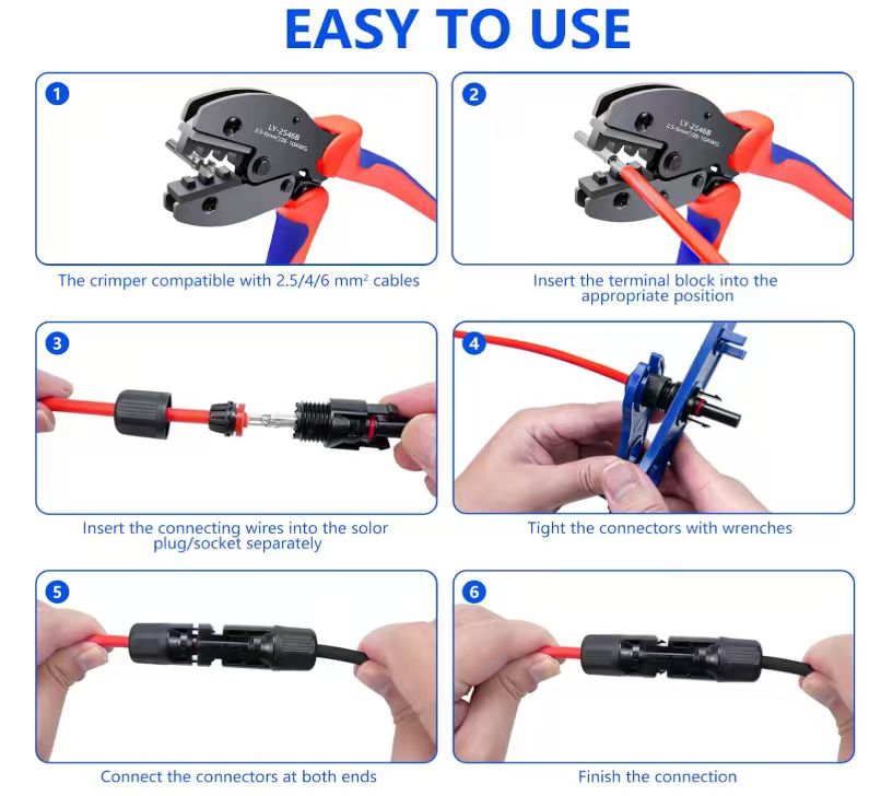 Набор инструментов 2546B для о – обзор и цена Mc4 Crimping Tool